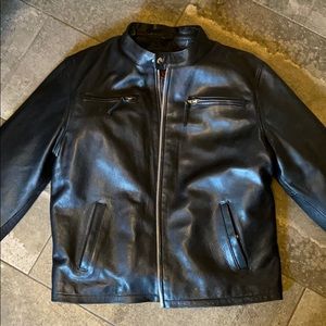 Leather motorcycle jacket
